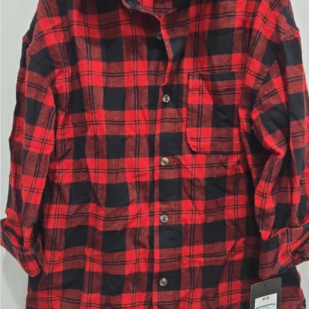 Red and Black Plaid Men's Shirt